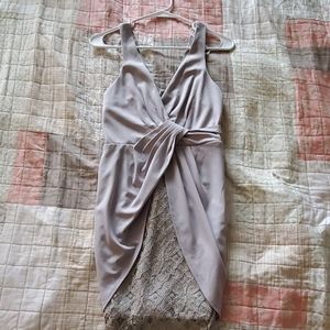 grey lace dress